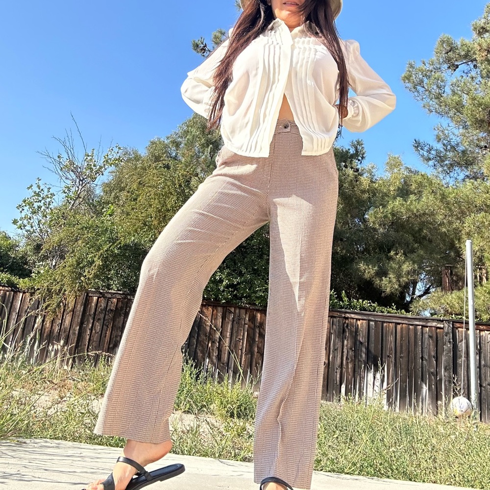 Vintage High Rise Gingham Pants Size 4
